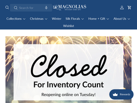Magnolias Home Decor and Design website screenshot