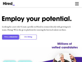 'hired.com' screenshot