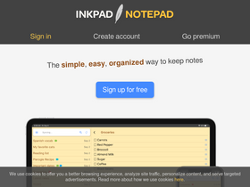 'inkpadnotepad.com' screenshot