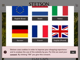 'stetson.eu' screenshot