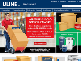 'uline.mx' screenshot