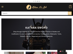 'katanasforsale.com' screenshot