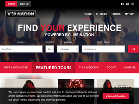 'vipnation.com' screenshot