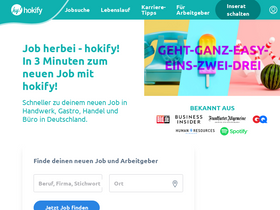 'hokify.de' screenshot