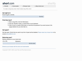 'shorl.com' screenshot