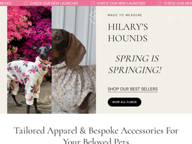hilaryshounds.com homepage screenshot
