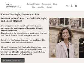 modaconfidential.com homepage screenshot