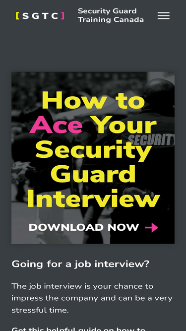 securityguardtrainingcanada.ca