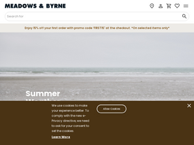 'meadowsandbyrne.com' screenshot
