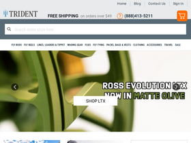 'tridentflyfishing.com' screenshot