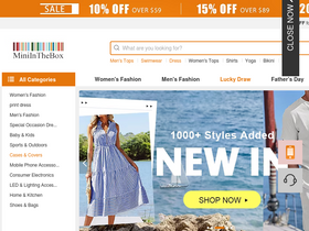 'miniinthebox.com' screenshot