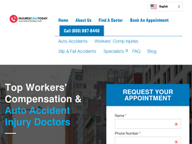 'injuredcalltoday.com' screenshot