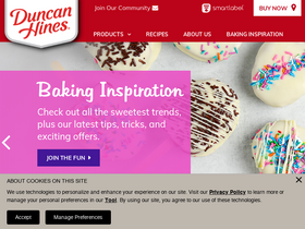 'duncanhines.com' screenshot