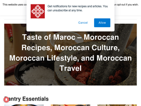 'tasteofmaroc.com' screenshot