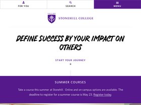 'stonehill.edu' screenshot