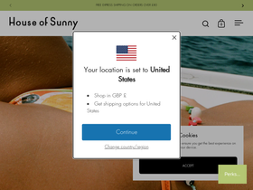 houseofsunny.com website screenshot