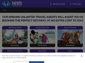 'dreamsunlimitedtravel.com' screenshot