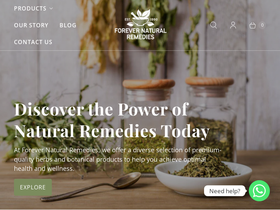 forevernaturalremedies.com homepage screenshot