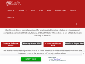 'khansir.co.in' screenshot