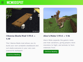 'mcmodspot.com' screenshot
