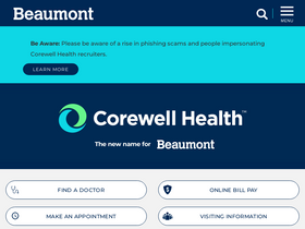 'beaumont.org' screenshot