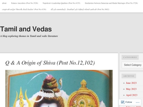 'tamilandvedas.com' screenshot