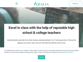 'aralia.com' screenshot