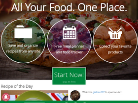 'spoonacular.com' screenshot