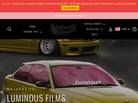 Shopluminous website screenshot