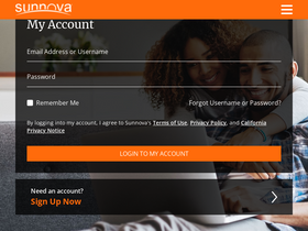 'mysunnova.com' screenshot