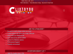'clixtoyou.com' screenshot