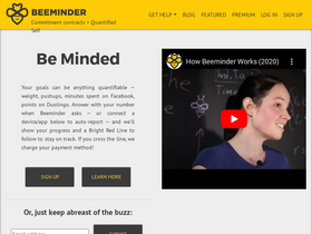 'beeminder.com' screenshot