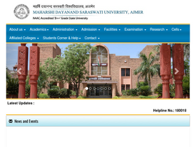 'mdsuajmer.ac.in' screenshot