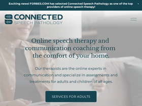 'connectedspeechpathology.com' screenshot