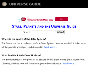 'universeguide.com' screenshot