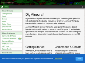 'digminecraft.com' screenshot