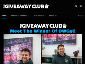 The GiveAway Club homepage screenshot