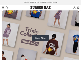 'burgerbaeclothing.com' screenshot