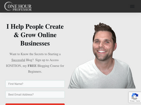 'onehourprofessor.com' screenshot