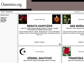 'osmrtnice.org' screenshot