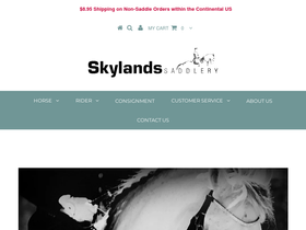 skylandssaddlery.com homepage screenshot