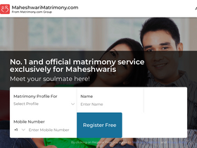 'maheshwarimatrimony.com' screenshot