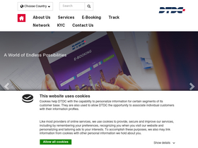 'dtdc.com' screenshot
