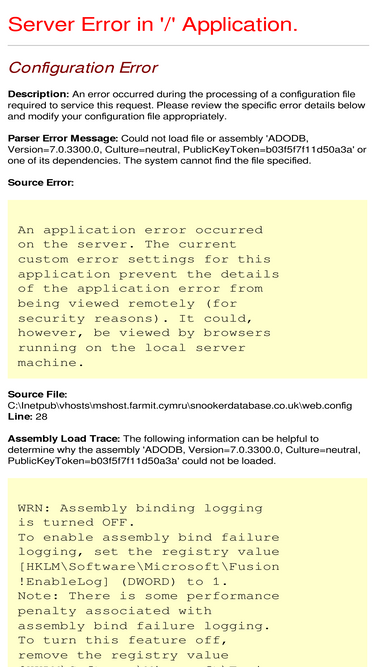 snookerdatabase.co.uk