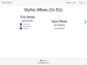 'wowaffixes.info' screenshot