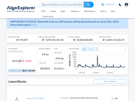 'algoexplorer.io' screenshot