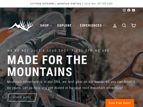 altitudeoutdoors.com homepage screenshot