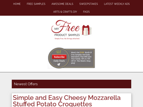'myfreeproductsamples.com' screenshot