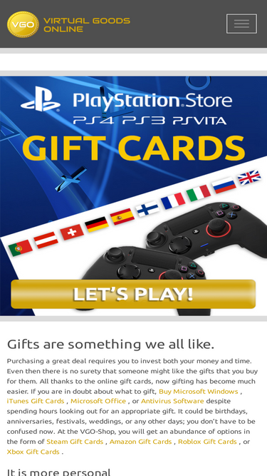 Vgo store psn card