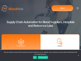 'bloodhub.com' screenshot